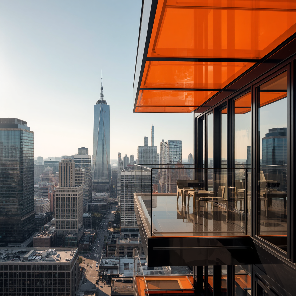 Turuncu cam balkon ve ısıcamlı sistem